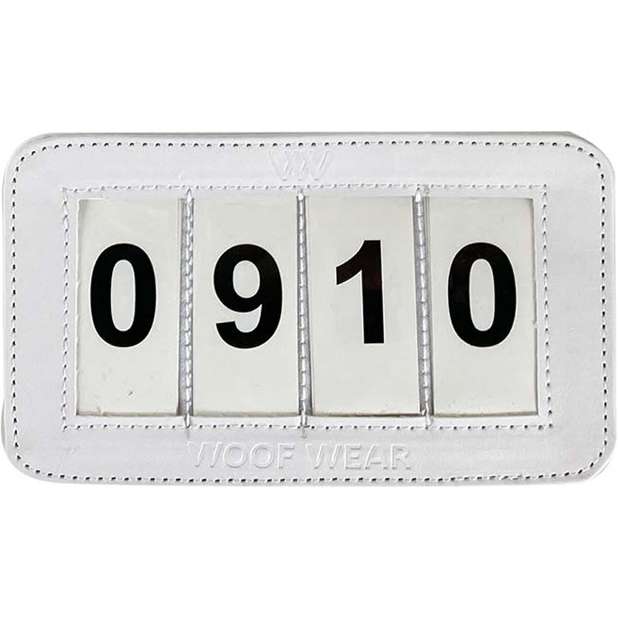 Woof Wear 4-Stelliges Sattel-Pad-Nummer WS0026 - White